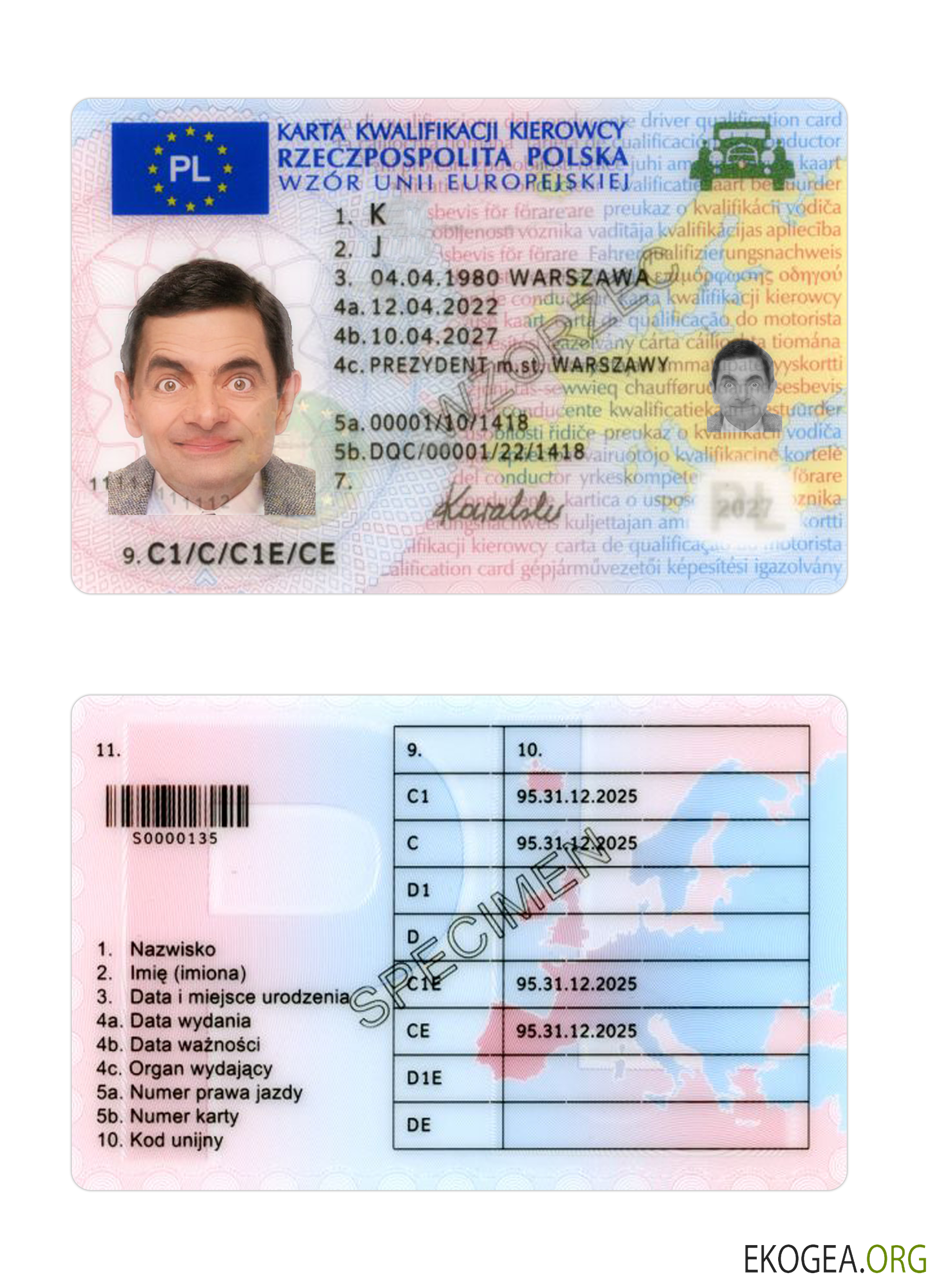 Poland driving license 2022 present